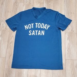 Not Today Satan V-Neck Shirt